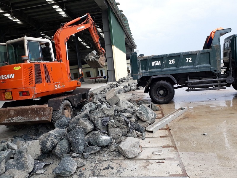 hốt đổ vận chuyển xà bần tại quận 8